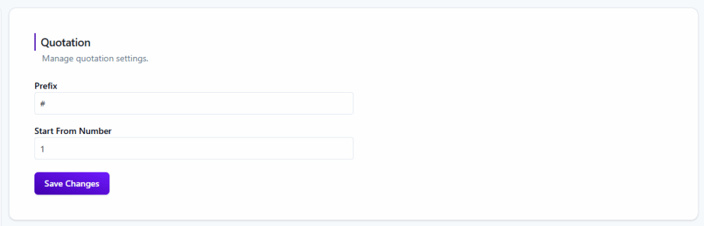 quotation setting
