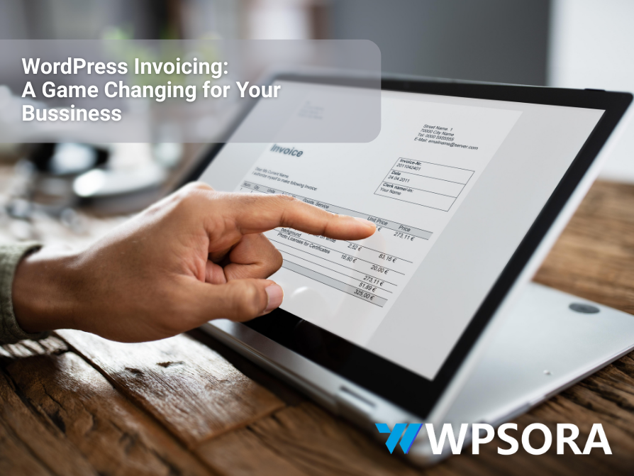 a man touch a wordpress invoices app