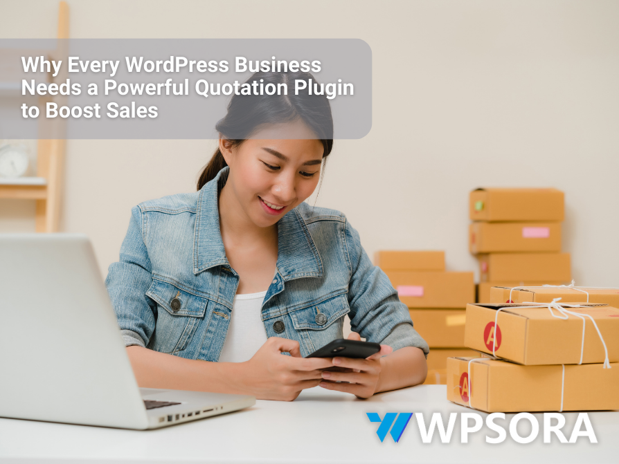 a woman happy because her business boosted with quotation plugin